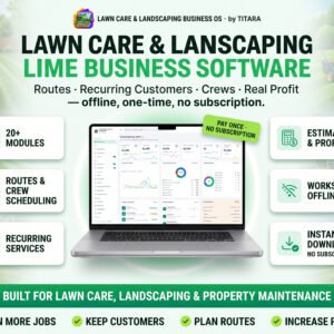 Lawn Care Business Software | Offline CRM, Estimates, Pricing, Invoices & Route Scheduling, One-Time Buy